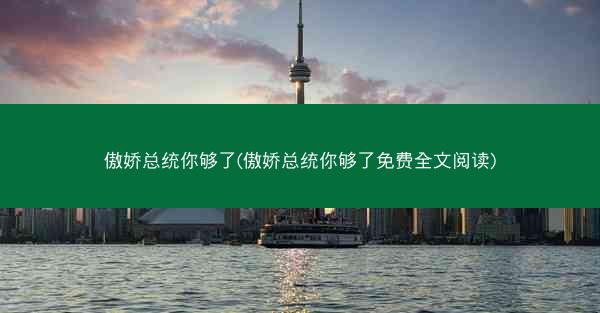 傲娇总统你够了(傲娇总统你够了免费全文阅读)