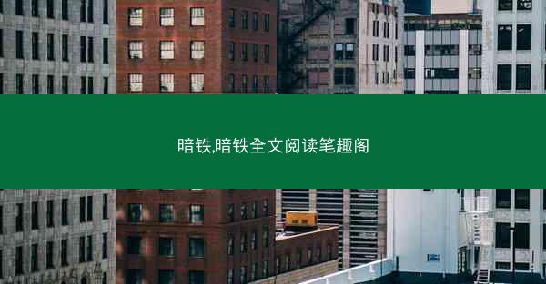 暗铁,暗铁全文阅读笔趣阁