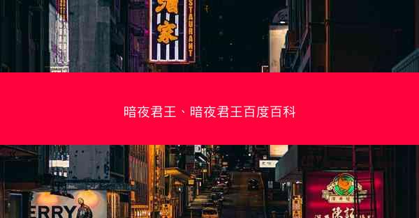 暗夜君王、暗夜君王百度百科