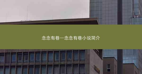 念念有巷—念念有巷小说简介