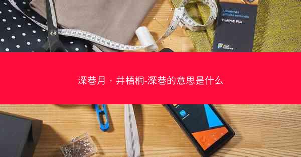 深巷月，井梧桐-深巷的意思是什么