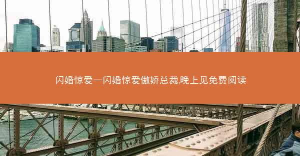 闪婚惊爱—闪婚惊爱傲娇总裁,晚上见免费阅读