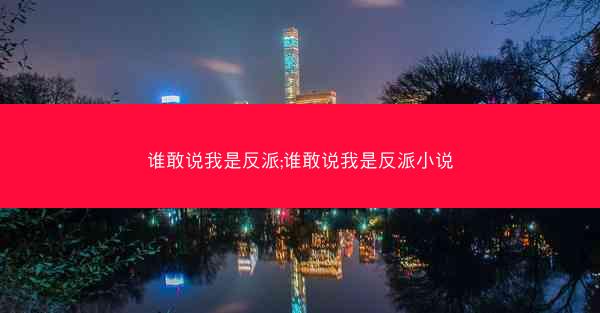 谁敢说我是反派;谁敢说我是反派小说