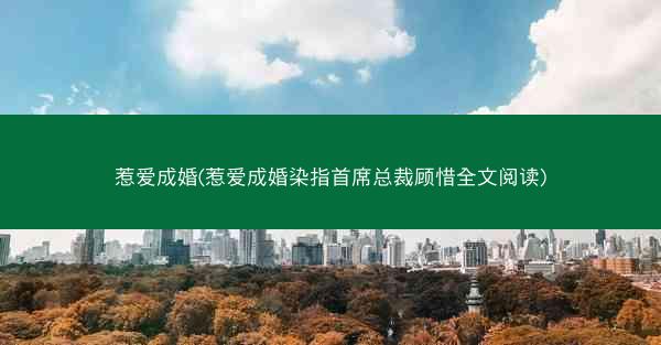 惹爱成婚(惹爱成婚染指首席总裁顾惜全文阅读)