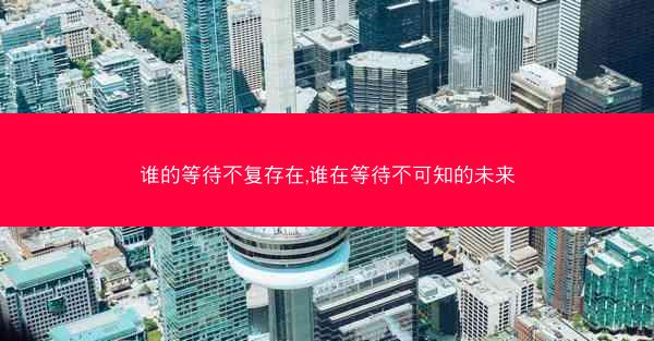 谁的等待不复存在,谁在等待不可知的未来