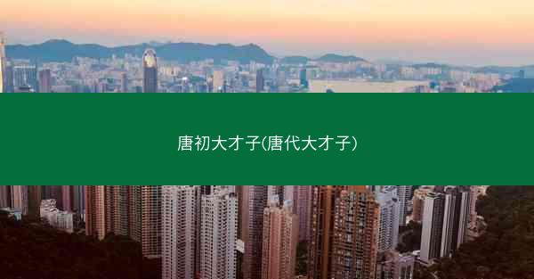 唐初大才子(唐代大才子)