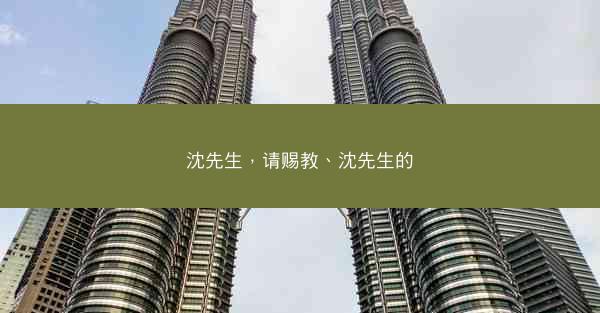 沈先生，请赐教、沈先生的