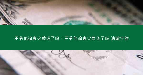 王爷他追妻火葬场了吗、王爷他追妻火葬场了吗 清暄宁雅