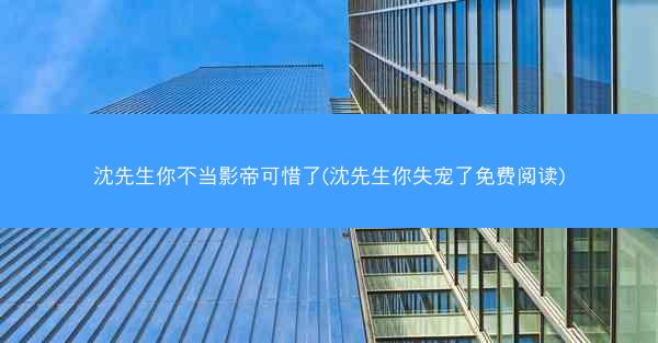 沈先生你不当影帝可惜了(沈先生你失宠了免费阅读)