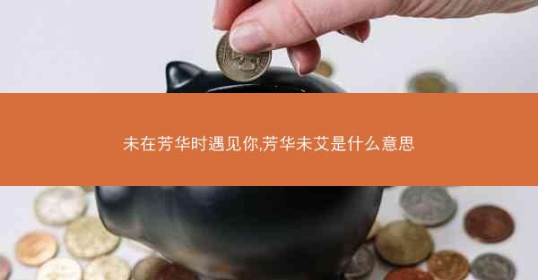 未在芳华时遇见你,芳华未艾是什么意思