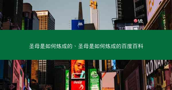 圣母是如何炼成的、圣母是如何炼成的百度百科