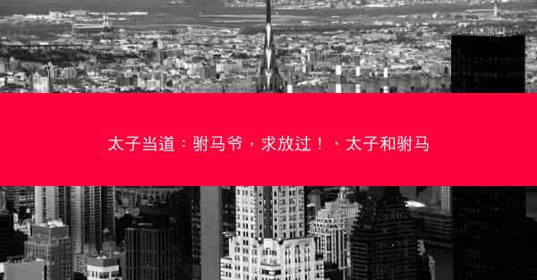太子当道：驸马爷，求放过！、太子和驸马