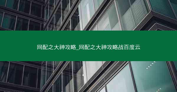 网配之大神攻略_网配之大神攻略战百度云