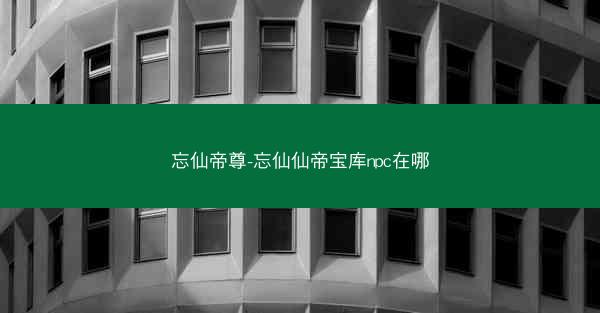 忘仙帝尊-忘仙仙帝宝库npc在哪